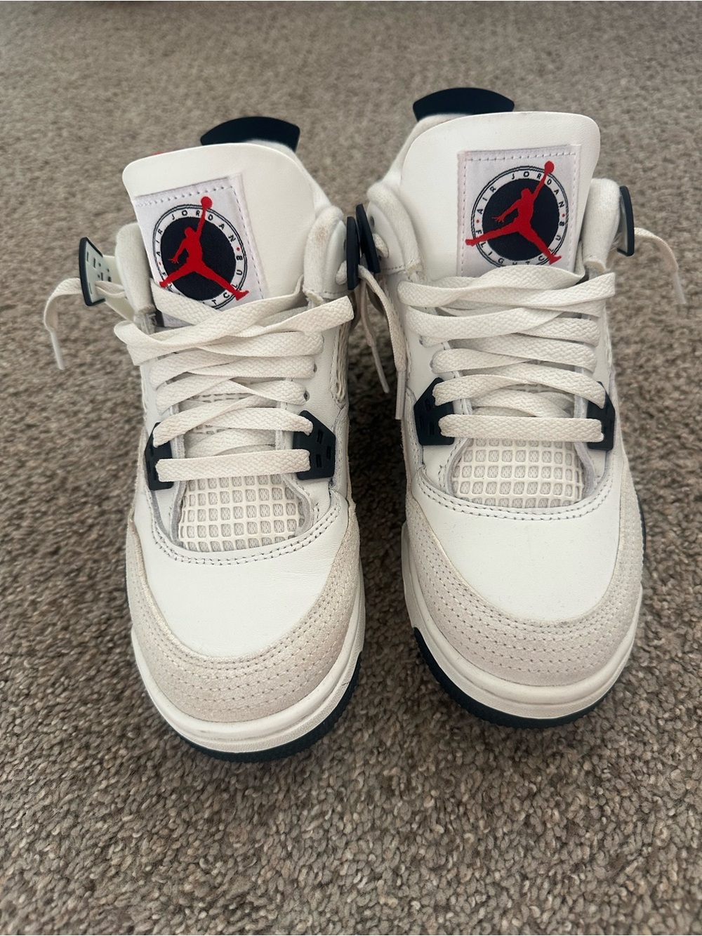 Big Kids Jordan Kids White, Navy & Red Retro Basketball Sneakers